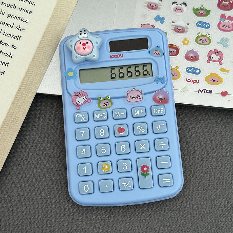 Calculadora de dibujos animados lindo creativo estudiante cultura de oficina producto de alto valor mini computadora portátil al por mayor