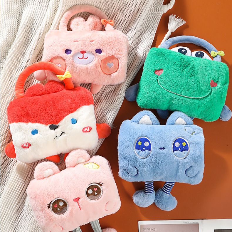 National Standard Hot Water Bag Filling Plush Charging Warm Water Bag Plug-in Explosion-proof Warm Baby Electric Heating Hand Warmer with Gift Box 