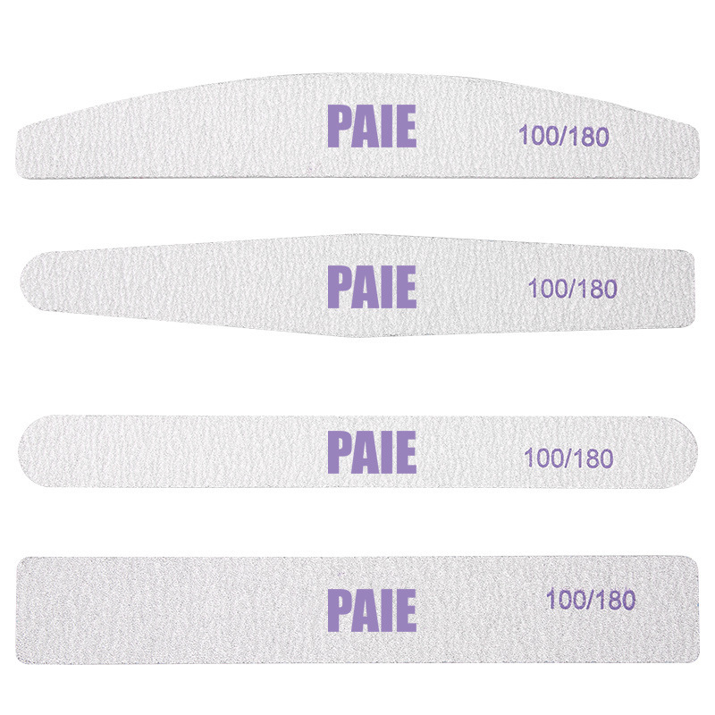 Manicure nail file polishing trim purple core sand strip nail tool double-sided thickness grinding nail half-moon diamond contusion strip