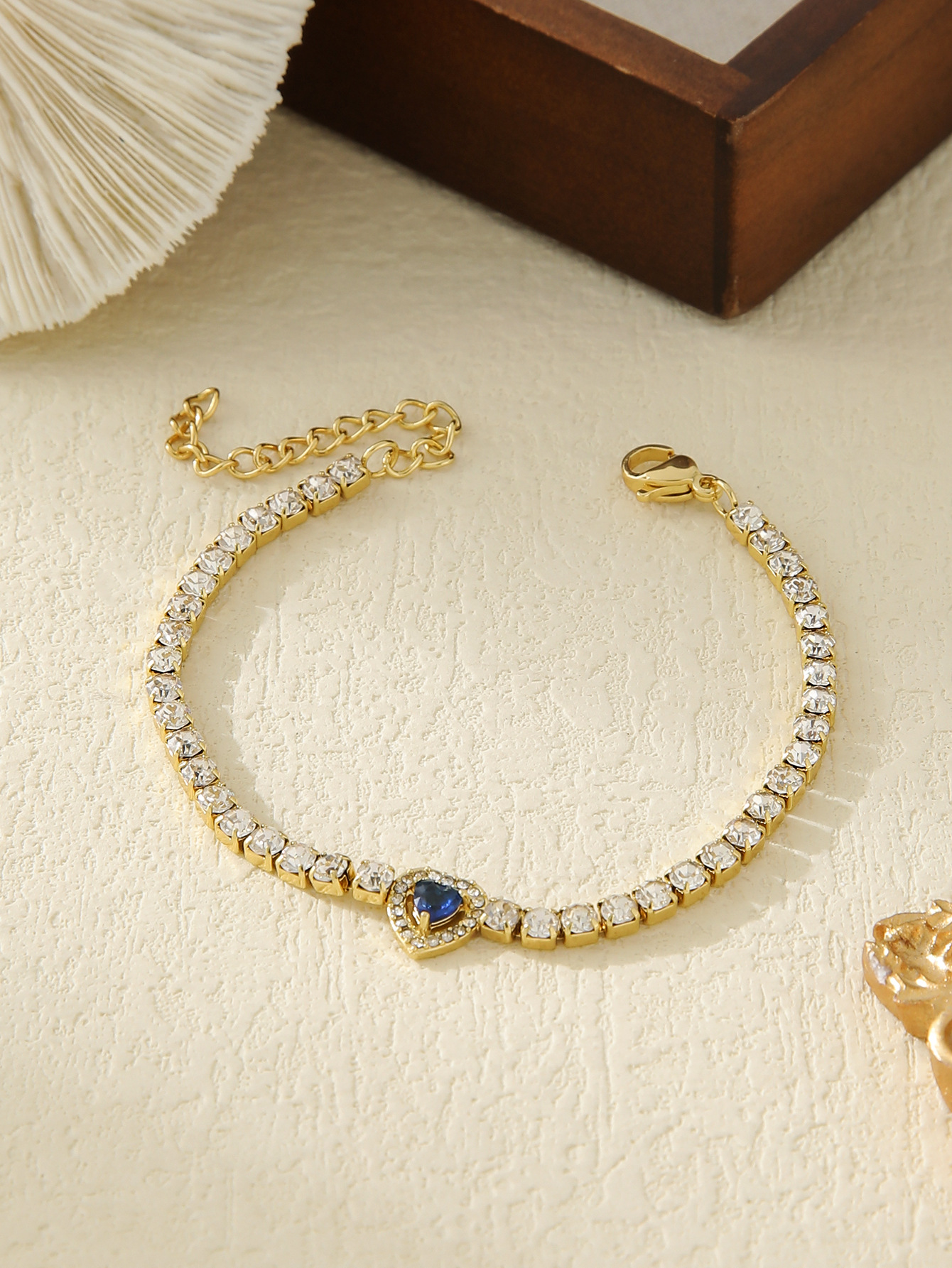 Daily Occasion Shiny Geometric 304 Stainless Steel Zircon Tennis Chain Bracelets In Bulk