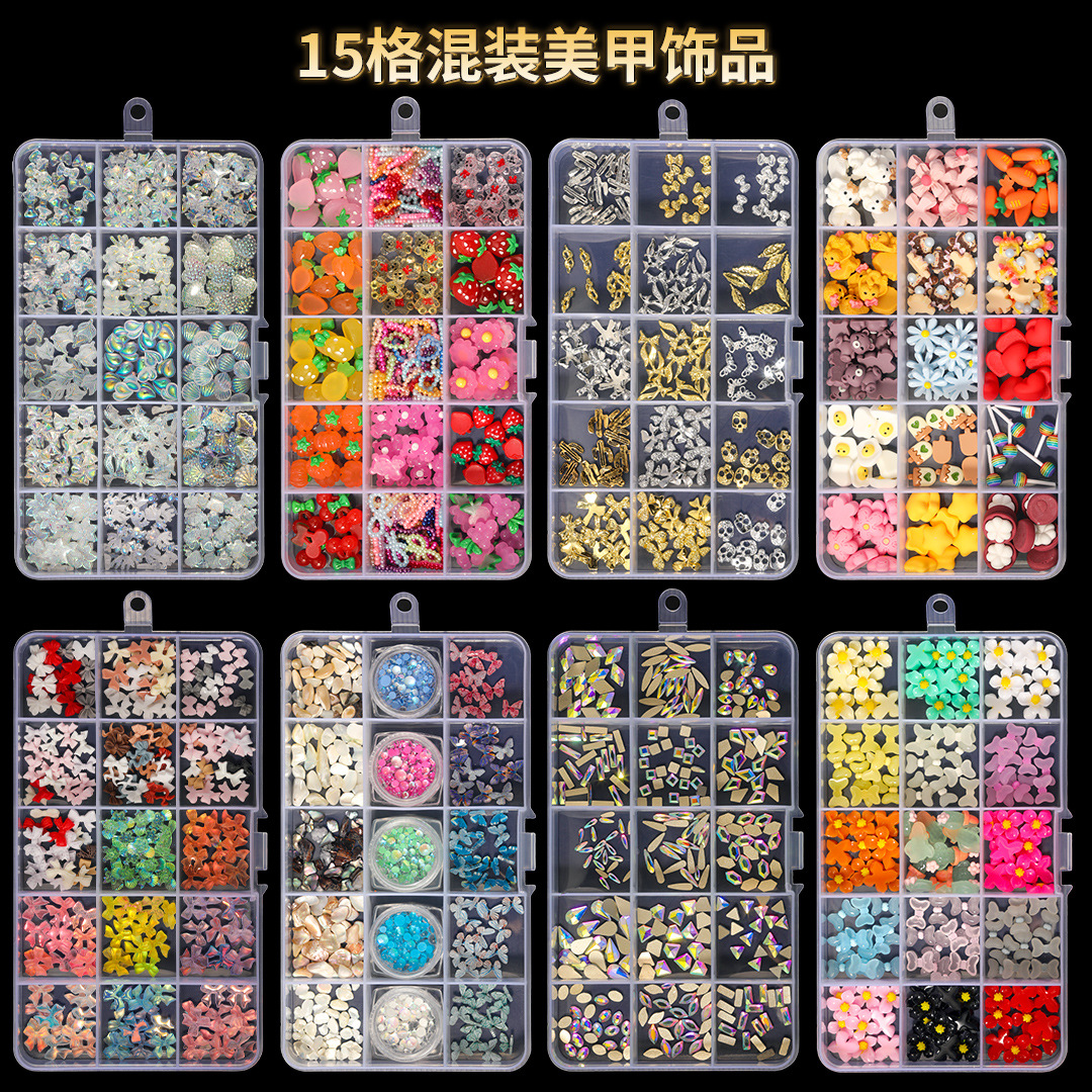 mixed nail decoration pearl