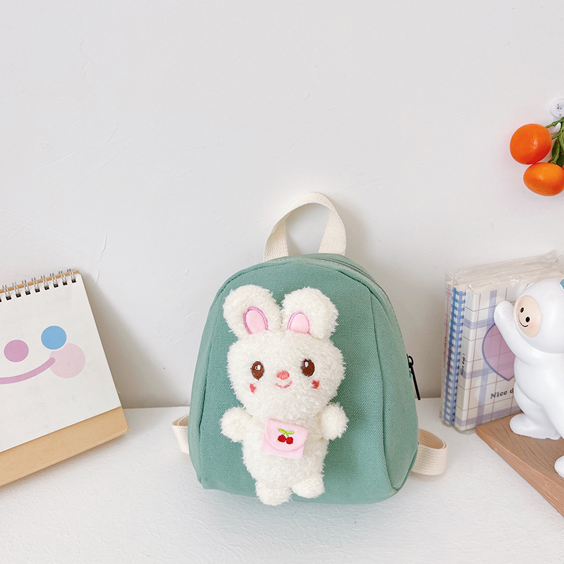 Mochila infantil de peluche, mochila pequeña de caricatura para niños, mochila de jardín de infantes, mochila de conejo