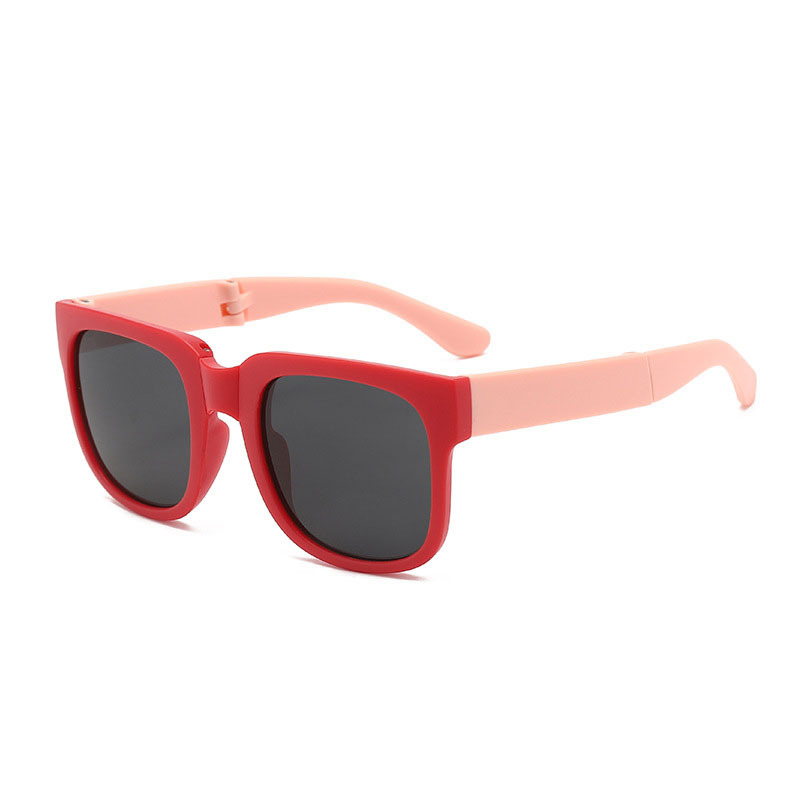 Children's fashion folding sunglasses for boys and girls Portable baby sunglasses for children sun protection and UV protection