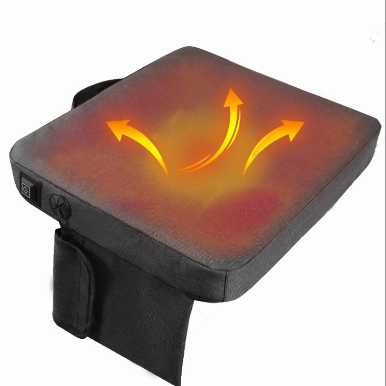 Banco de energía portátil, taburete para acampar al aire libre, cojín de asiento con calefacción para otoño e invierno, ajustable en tres niveles, almohadilla térmica portátil.