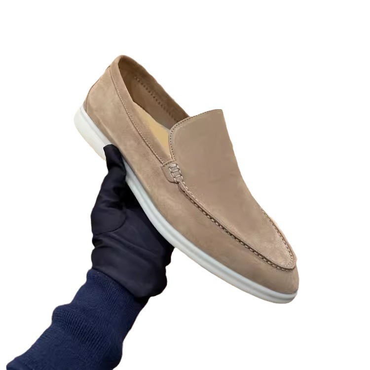 [Top Channel] 2025 New Lp Loafers Men's Suede Slip-On Loafers Moccasins Men's Large Size
