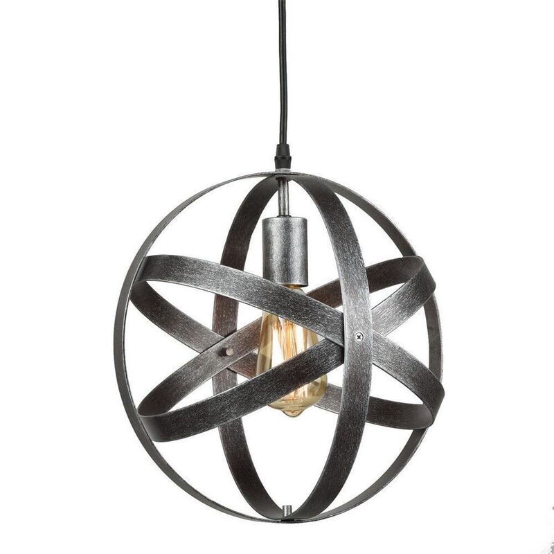 Amazon Scandinavian Antique Creative Black Round Earth Chandelier Retro American Industrial Bar Chandelier
