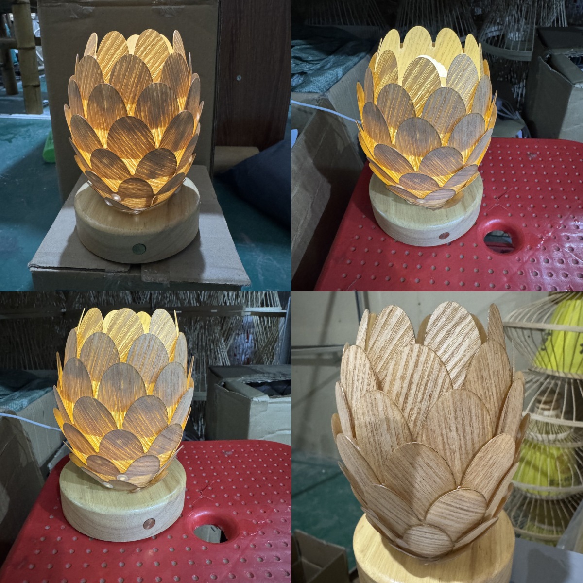 Atmósfera de estilo japonés lámpara de mesa recargable retro cama y desayuno dormitorio lámpara de noche sala de té antiguo decorativo lámpara de pie de Bambú