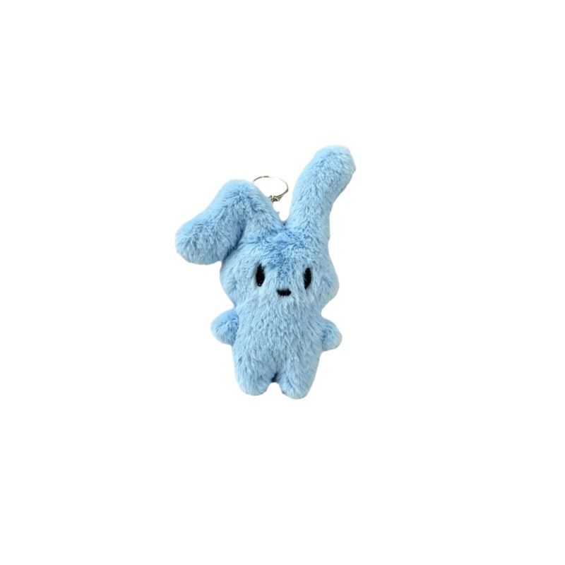 Pequeño regalo de muñecas de conejo de orejas plegables hacer actividades para empujar tiendas lindas muñecas de peluche bolsas colgantes llaveros lotes