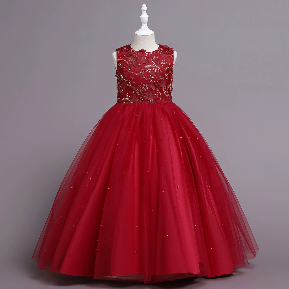 Children's wedding dress, small princess costume, evening dress, tutu skirt, European style
