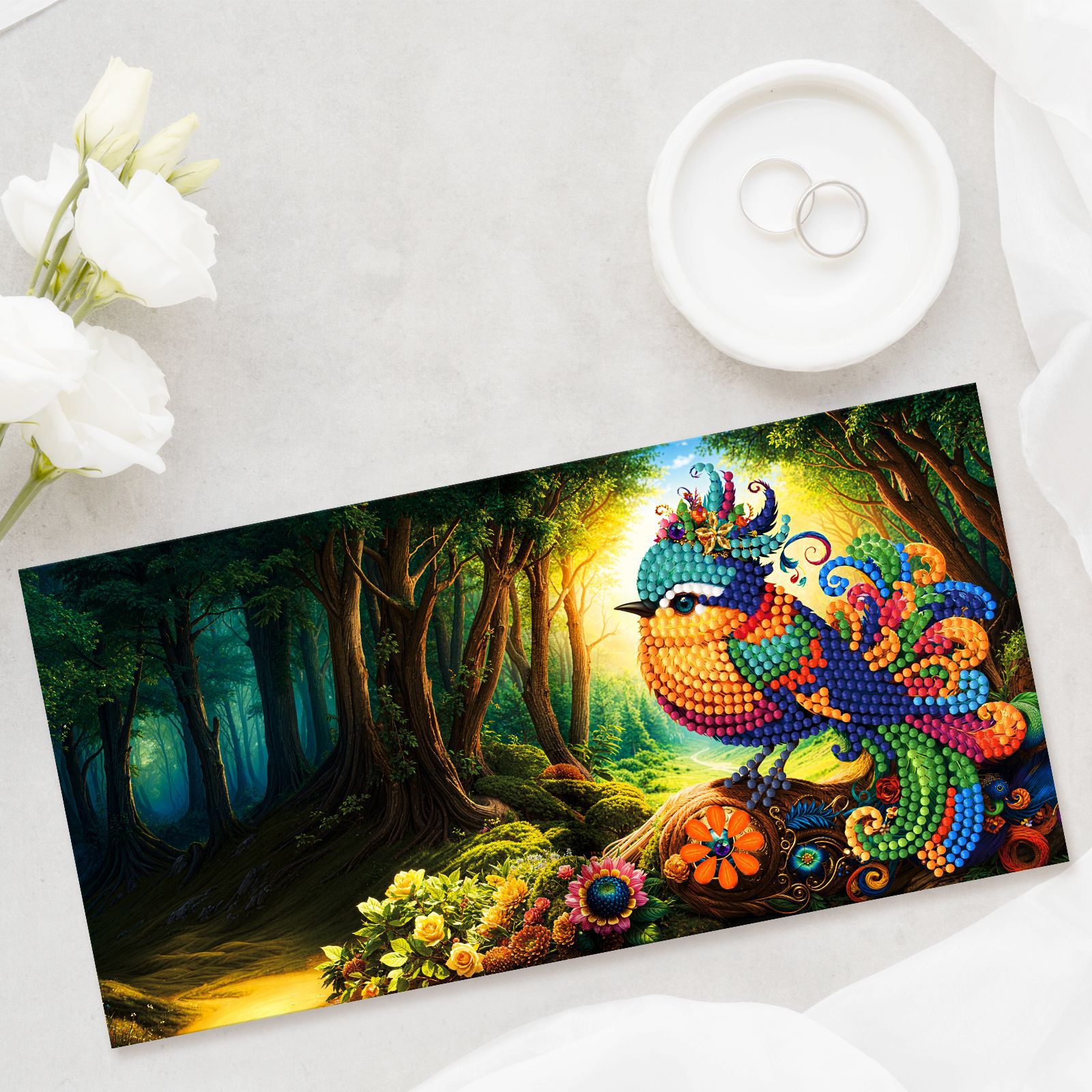 Diamante pintado periferia mariposa diamante tarjeta de felicitación exclusiva mano puntuación perforada puede ser distribuida al por mayor