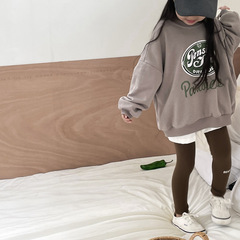 Princess Yuyu Girls' Korean Version Letter Print Loose Hoodie Sweatshirt Children's Autumn Casual Top Trendy