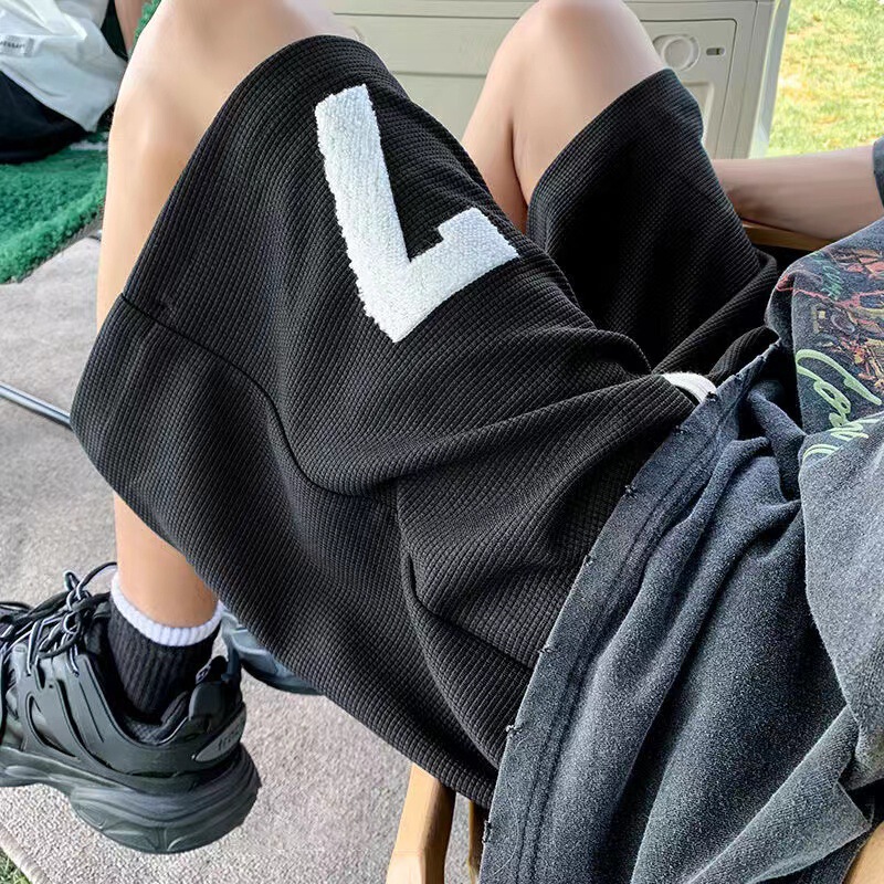 Waffled Shorts Men's Summer Thin Trendy Brand Basketball Trendy Trousers Trendy and Handsome Casual Loose Pants Waffled Shorts Men's Summer Thin Trendy Brand Basketball Trendy Trousers Trendy and Handsome Casual Loose Pants