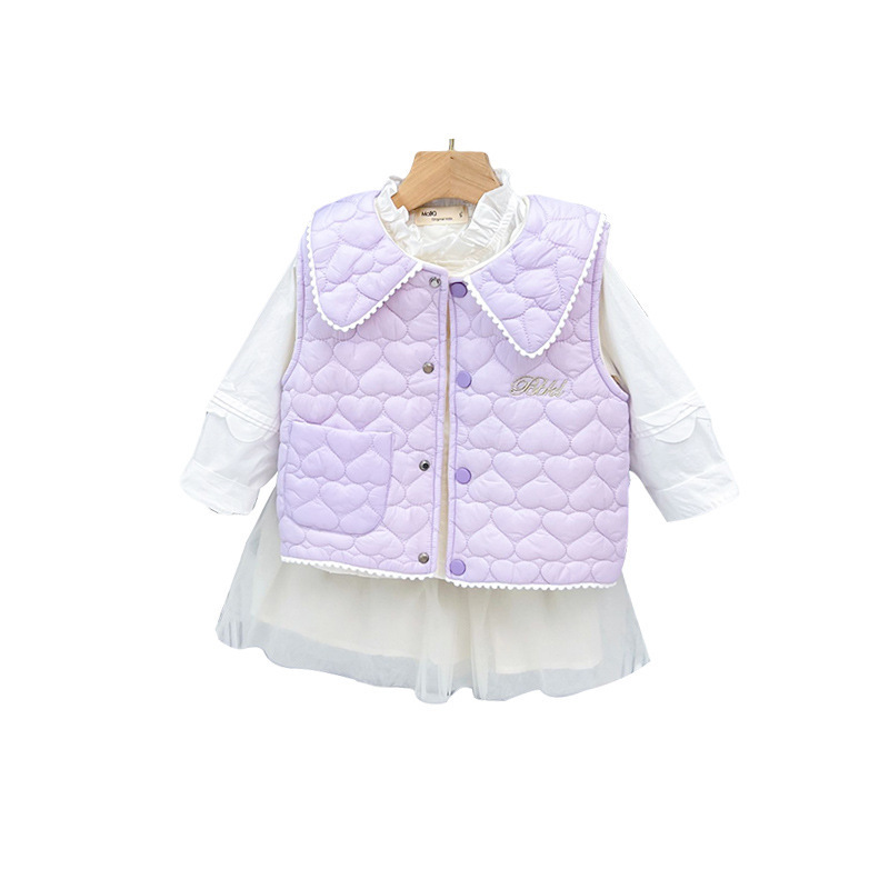 Otoño e invierno nueva niña bebé Chanel Estilo Chaleco forrado de lana engrosada chaleco abrigo