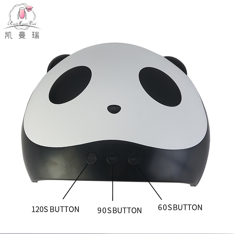 Transfronteriza nueva Panda lámpara de fototerapia de uñas 54W no Negro mano de secado rápido inteligente máquina de fototerapia de uñas en stock al por mayor