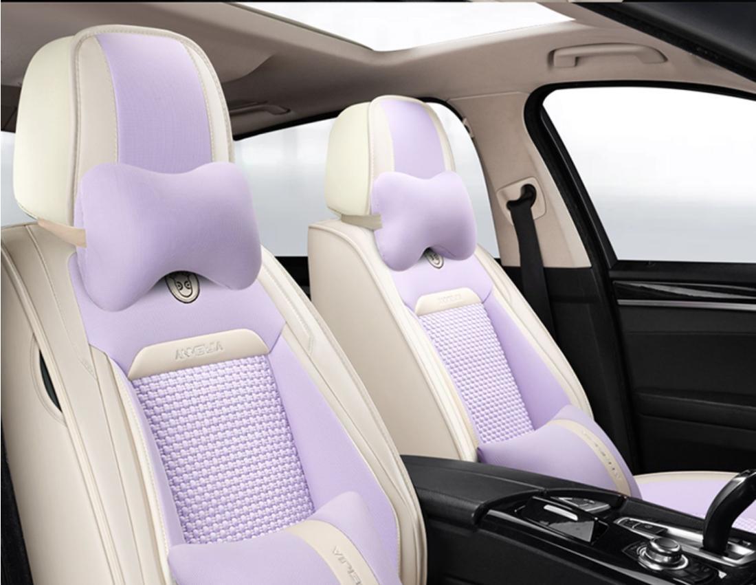 New car seat cover four seasons universal cushion summer ice silk breathable car seat cover net red full surround cushion