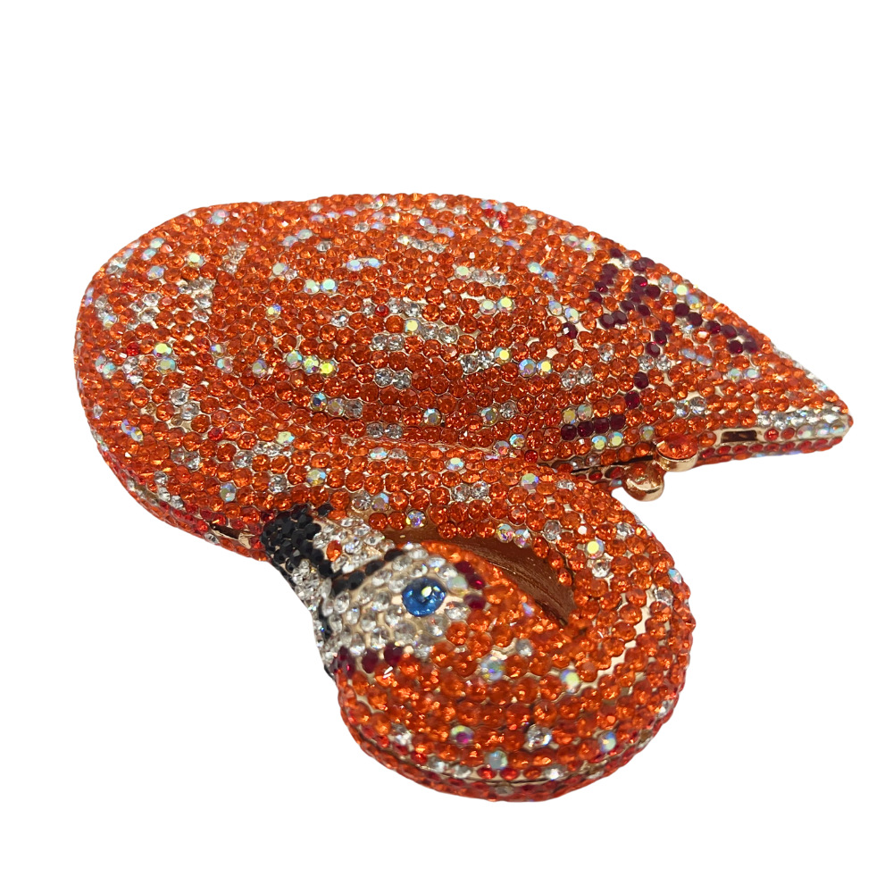 Túi clutch dạ hội đính đá pha lê hình thiên nga cao cấp — Màu hồng, Màu đen, vàng sâm banh, Màu bạc chi tiết 18