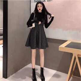 网红初秋冬季套装女2023新款洋气时尚气质显瘦针织吊带裙子两件套