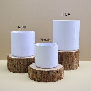 Factory direct supply black straight plastic PP pot artificial flower tree planting smooth flower pot outdoor balcony seedling pot