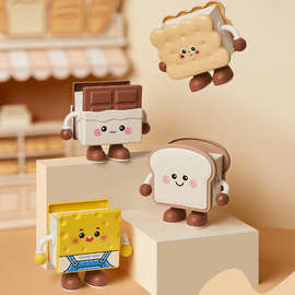 卡通奶酪笔筒可爱吐司面包收纳盒筒学生桌面文具盒多功能创意摆件