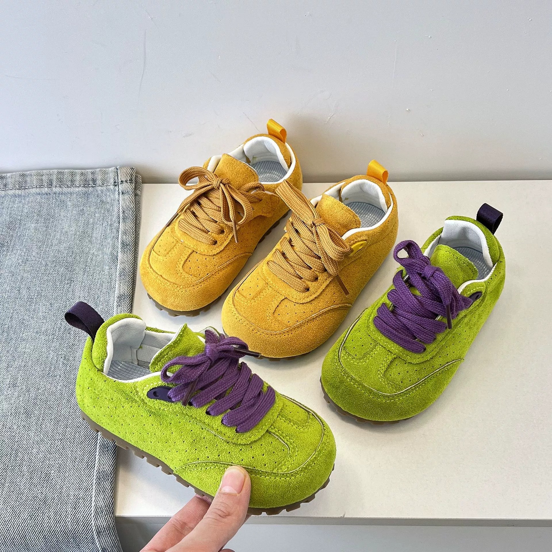 Детская обувь для моральной тренировки Ugly Cute, лето 2025, новая модная обувь в корейском стиле на шнуровке, самая удобная для сочетания, повседневная спортивная обувь