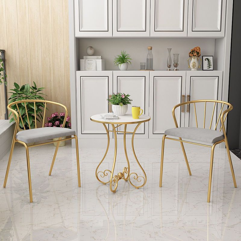 Simple Living Room Round Bedroom Light Luxury Internet Celebrity Coffee Table Side Table Mini Iron Bedside Table Small Round Table Balcony