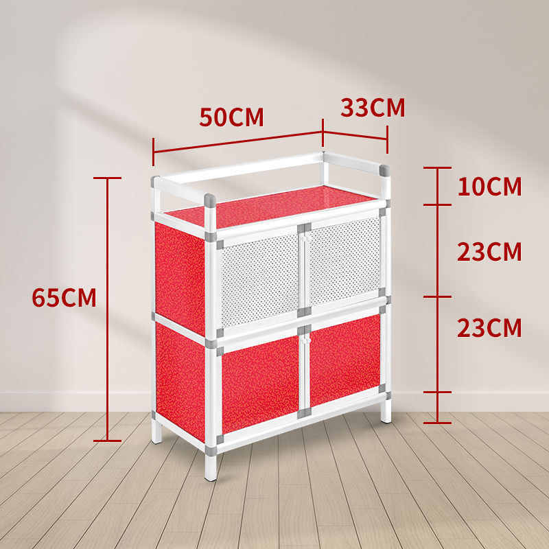 armario de comedor de aleación de aluminio simple armario de cubierta pequeño armario de alquiler armario de almacenamiento armario de cocina doméstico armario de almacenamiento multicapa