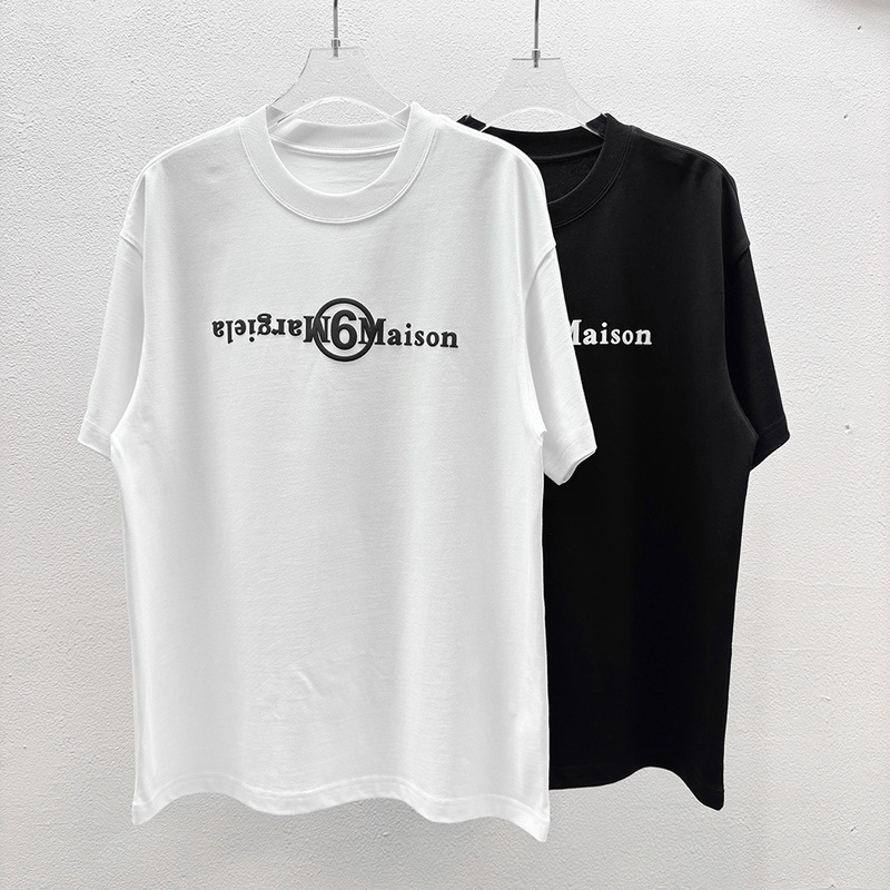 Cross-Border Margiela American Fashion Brand Mm6 Printed Unisex Casual Oversized Loose T-Shirt Short Sleeve