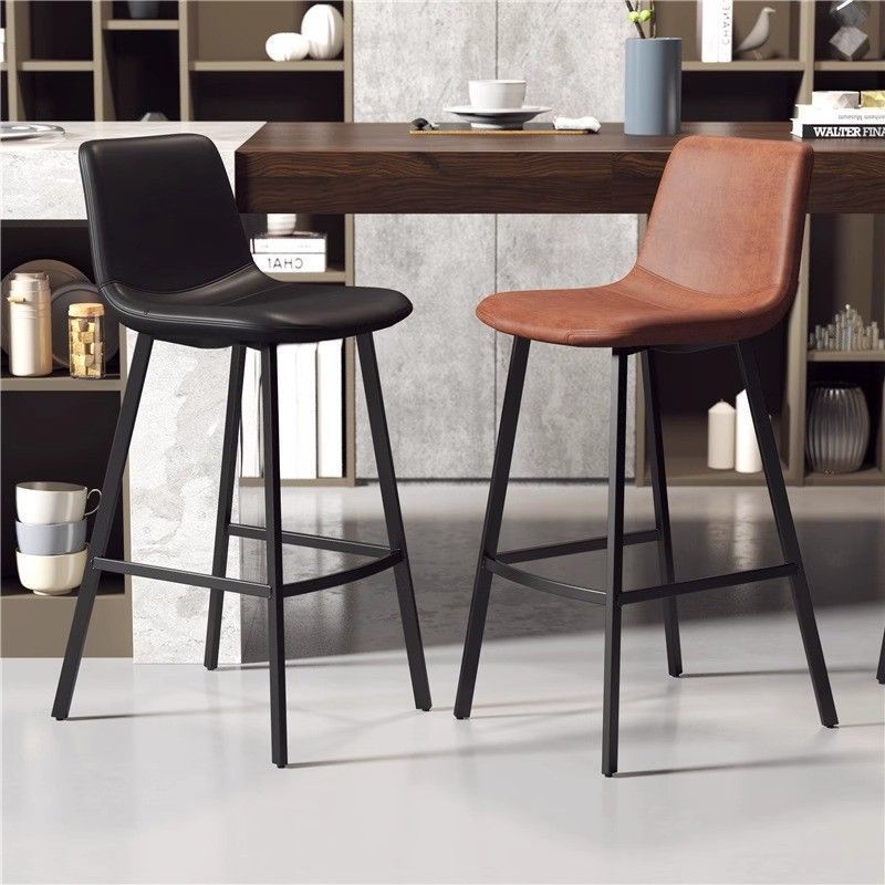 Italian High Chair Bar Chair Stool Iron Light Luxury Home Style Backrest Bar Chair Bar Chair Modern Simple