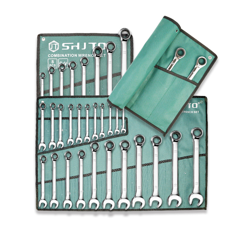 Jiutong 6-24 ciruela de doble uso de 10 piezas de trinquete de 14 piezas de ciruela abierta espejo de llave de 20 piezas Juego de llaves