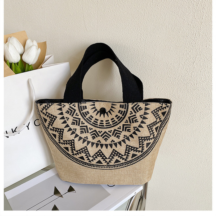 Ethnic Style Printing Square Hook Loop Tote Bag display picture 3