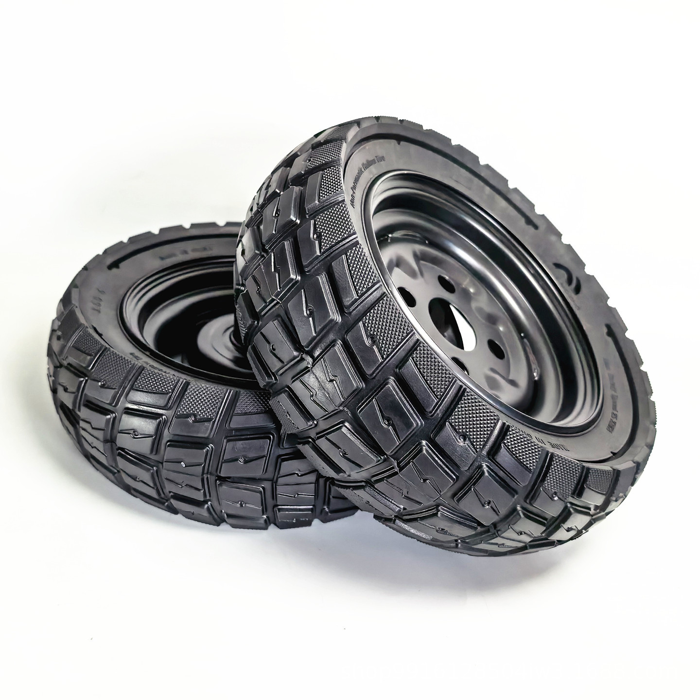 3.50-6 solid tire wheel 10inch leisure four-wheel electric vehicle non-inflatable anti-explosion tire front and rear wheel assembly