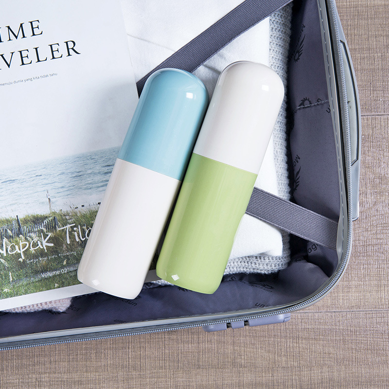 Moda viaje lava portátil al aire libre cepillo de dientes pasta de dientes caja de almacenamiento creativa taza de lavado de plástico doméstico