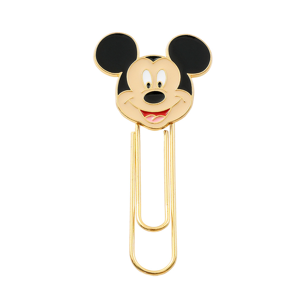 Marcadores de metal creativos exquisitos Mickey Minnie clips bookshelf marcadores de Donald para estudiantes exquisitos marcadores