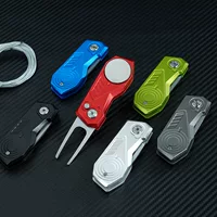 Вилка для трансграничной игры в гольф, многофункциональные принадлежности для тренировок, аксессуары, инструменты для ремонта газона, складная алюминиевая вилка для мяча