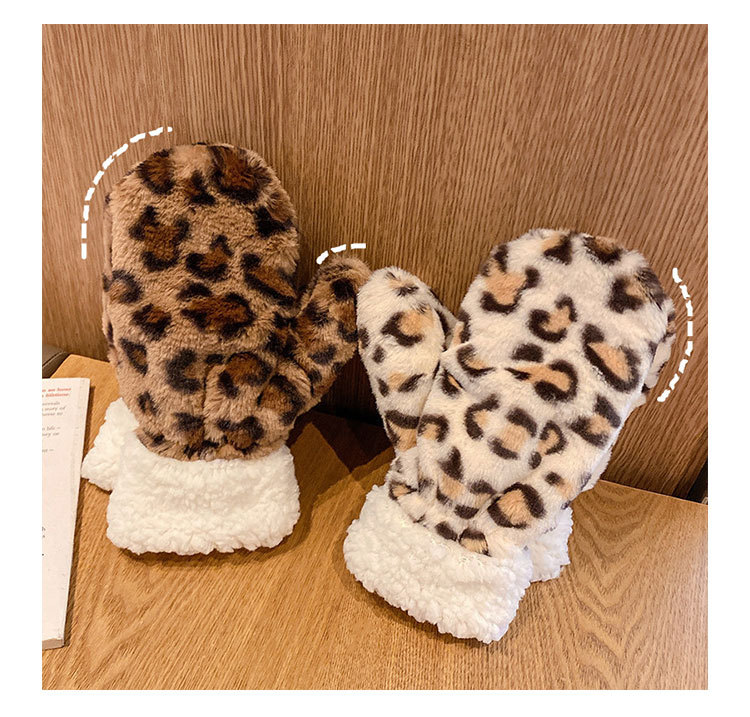 Frau Retro Leopard Handschuhe Ein Paar display picture 1