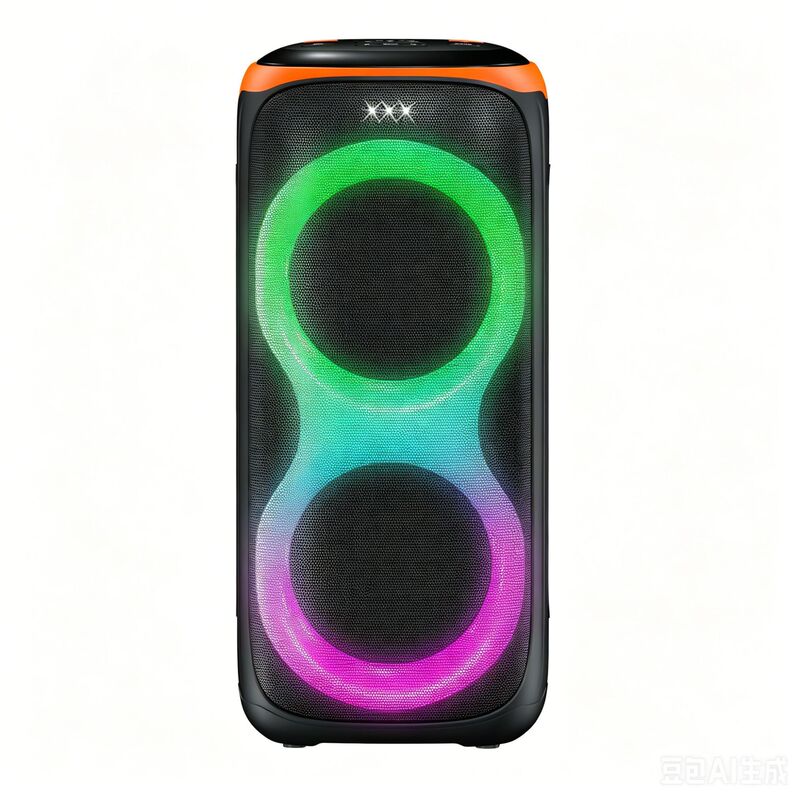 Dual 10inch 100W Portable Bluetooth Subwoofer, Colorful Ambient Light Portable Speaker for Outdoor and Home Karaoke Dual 10inch 100W Portable Bluetooth Subwoofer, Colorful Ambient Light Portable Speaker for Outdoor and Home Karaoke