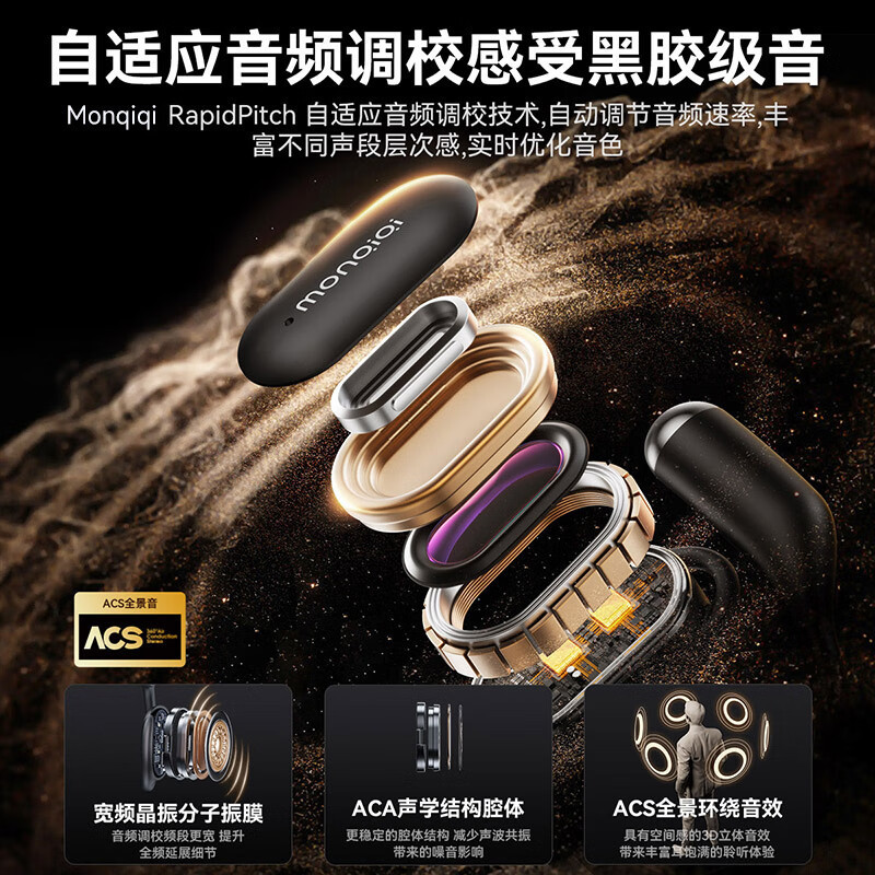 モンキキ GE05 Bluetooth ヘッドセット ワイヤレス 大容量バッテリー 超長持ち スポーツ イヤークリップ エアーコンダクション 5.4|undefined