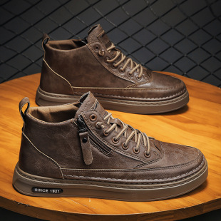 Men's Shoes 2025 Summer Warm Men's Height-Increasing Leather Shoes Autumn Business Work British Style Trendy Shoes Versatile Casual Wear-Resistant