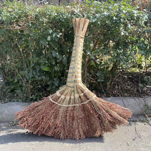 5ZV7 wholesale enlarged handmade sorghum broom old-fashioned hotel courtyard household special broom cleaning supplies natural