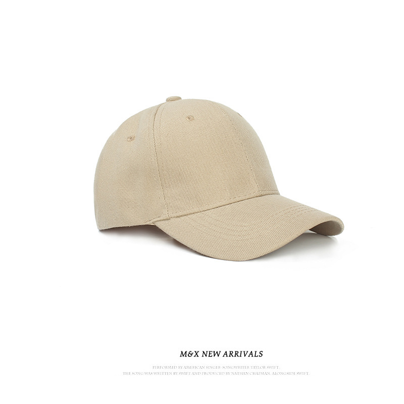 Gorra de Béisbol de Color Sólido con Logotipo Bordado, Gorra Lisa de Algodón Puro de Alta Calidad para Mujer, Gorra de Primavera y Otoño con Visera