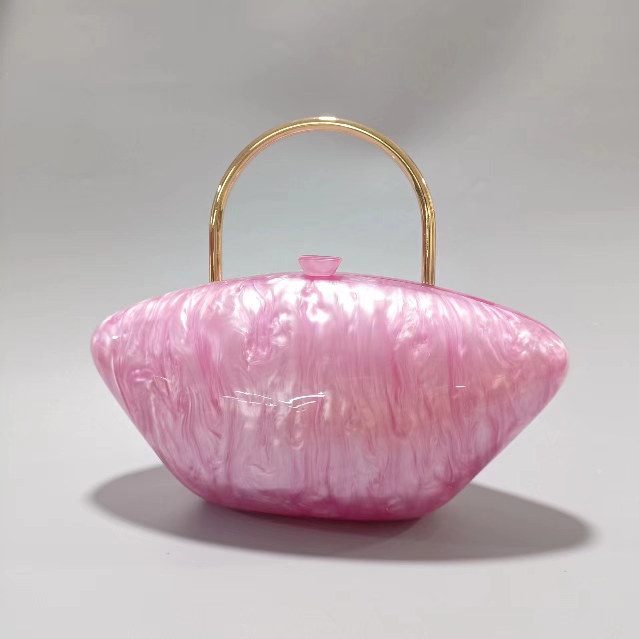 Casual, Daily Occasion Arylic Solid Color Dumpling Shape Evening Bags