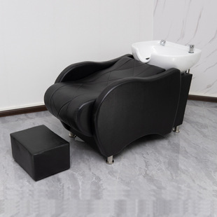 Cross-Border New Large Basin Semi-Lying Flushing Bed Hairdressing Shampoo Bed Fashionable High-End Hair Salon Special Shampoo Massage Bed