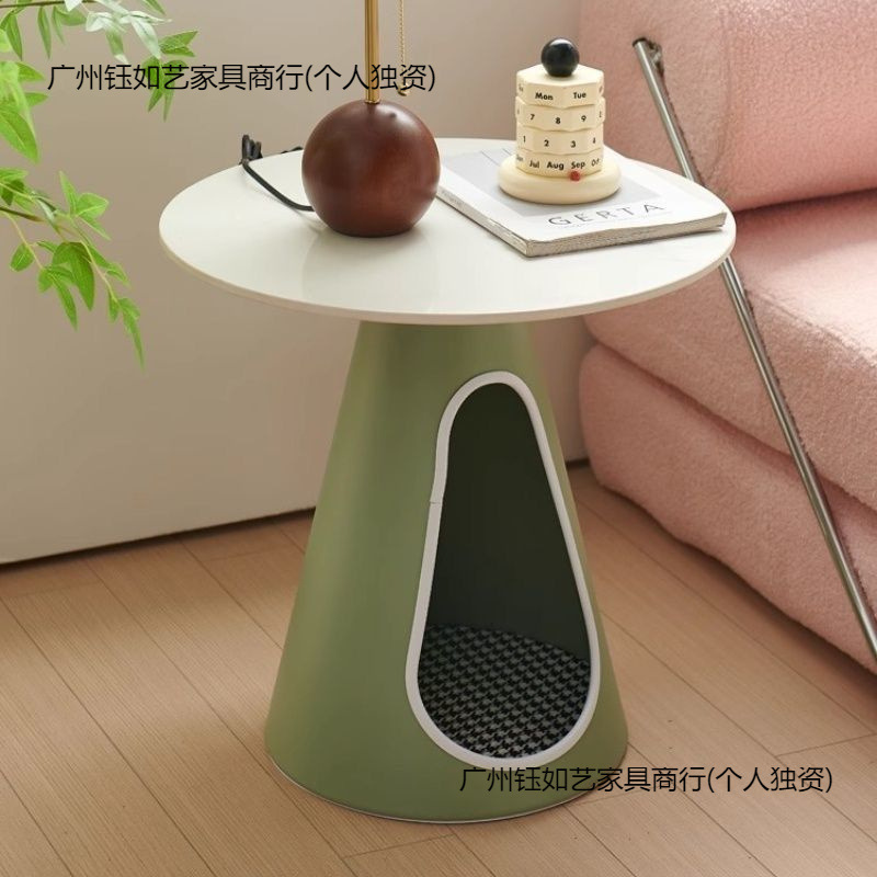 极简茶桌装组合岩板茶机现代简约圆形小户型茶几客厅家用客厅桌|undefined