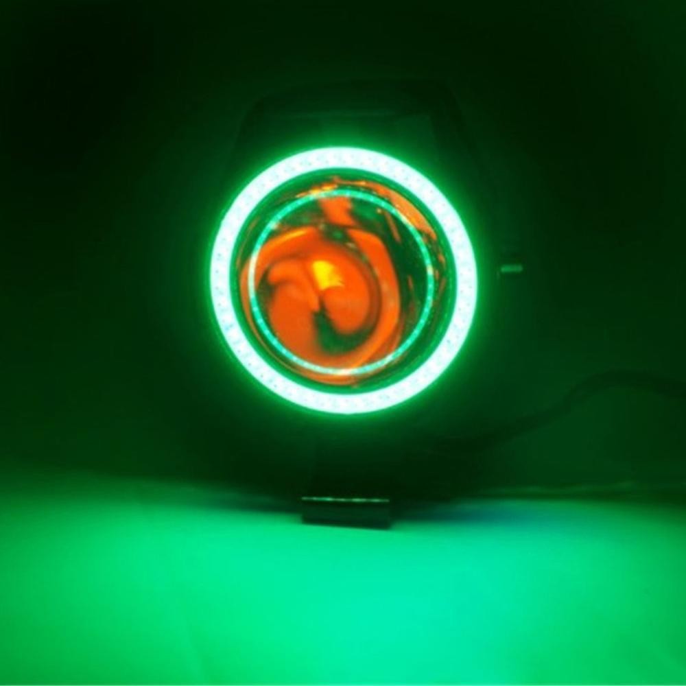 Factory Direct Supply of Cross-Border Automotive and Motorcycle Fog Lights, Headlights, Ledu7 Colorful Laser Cannon Spotlights, High Brightness, Waterproof