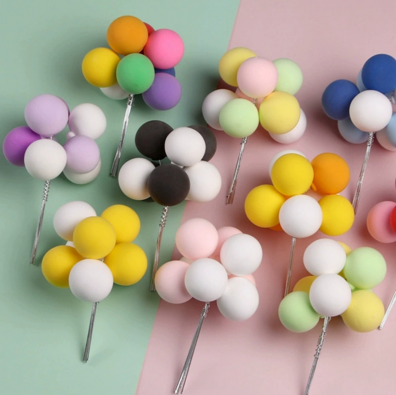 Internet-famous Confession Balloon Cake Decorative Base: Lightweight Sticky Clay with Colorful Balloons—Perfect for Birthday Decorations and Party Styling