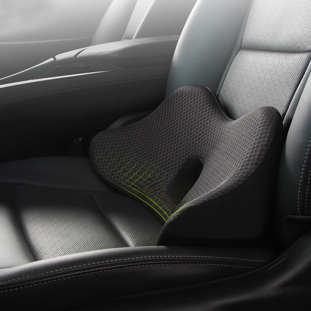 Memoria all'ingrosso della fabbrica Memoria posteriore in vita piccola per auto in cotone Il cuscino in vita con angolo per auto in cotone può essere rimosso e riparato_voghion.com