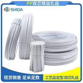现货pp双芯扎线玩具口罩diy定型压条面包袋封口卷盘金属扎带批发