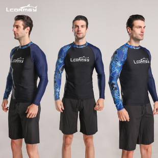 LCDRMSY/men's diving suit quick-drying swimsuit long-sleeved surfing suit sunscreen jellyfish suit snorkeling suit factory wholesale