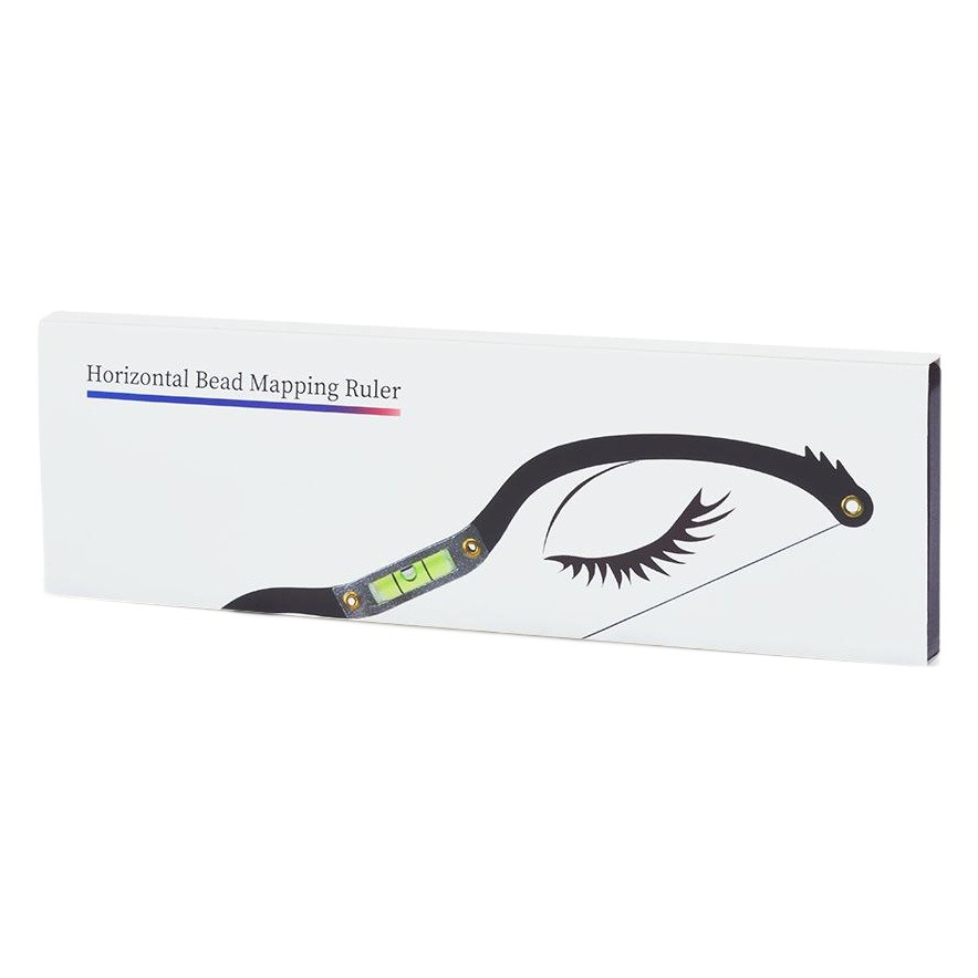 Factory direct new metal embroidery line auxiliary level symmetrical thrush horizontal bow eyebrow ruler