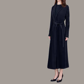 韩版新款修身显瘦气质风衣女装都市通勤舒适无束缚感长款外套上衣